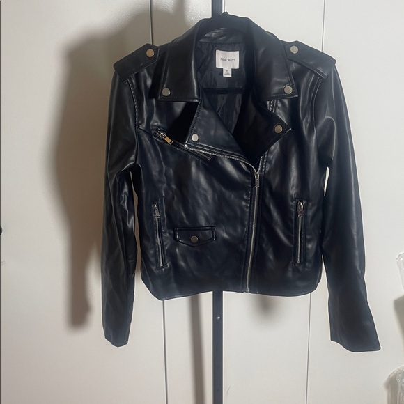 Nine West faux leather moto jacket NWOT - Picture 3 of 5